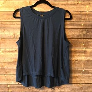 UNDER ARMOR Navy Blue Muscle Tank Top
